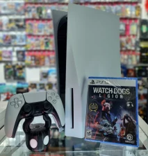 Consola Play Station 5 Fat edición disco PS5. 825 GB de almacenamiento. Incluye, cables, 1 control y juego físico sellado Watch dogs: Legion
